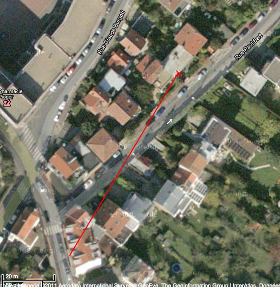 Carte Google Maps avec direction de la maison