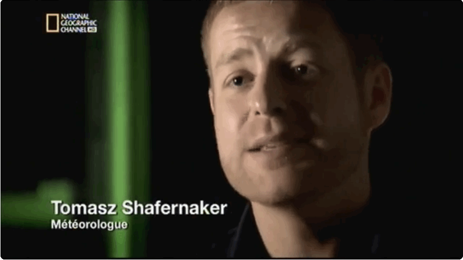 Tomasz Shafernaker, Météorologue