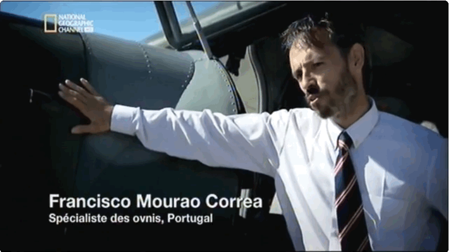 Francisco Mourao Correa, spécialiste des ovnis, Portugal, devant un Dornier 27