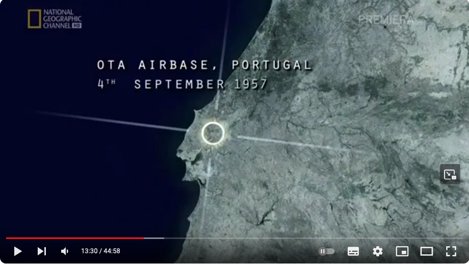 Carte base d'Ota, Portugal, 4 septembre 1954